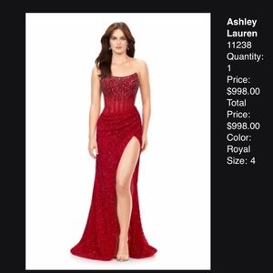 Ashley Lauren Dress 11238 Royal Blue